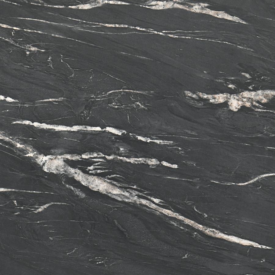 Skylark - Round Marble - Like Smart Top Side End Table - Black