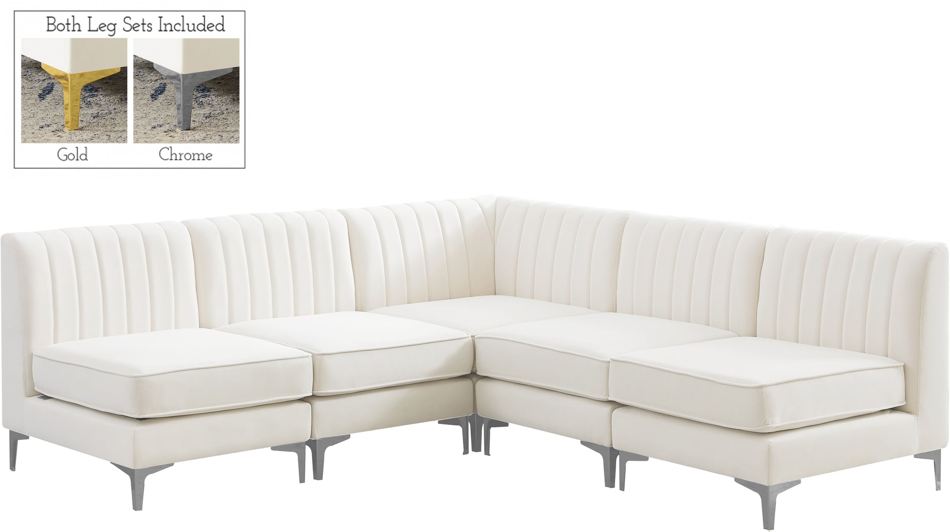 Alina - 5 Piece Armless Sectional