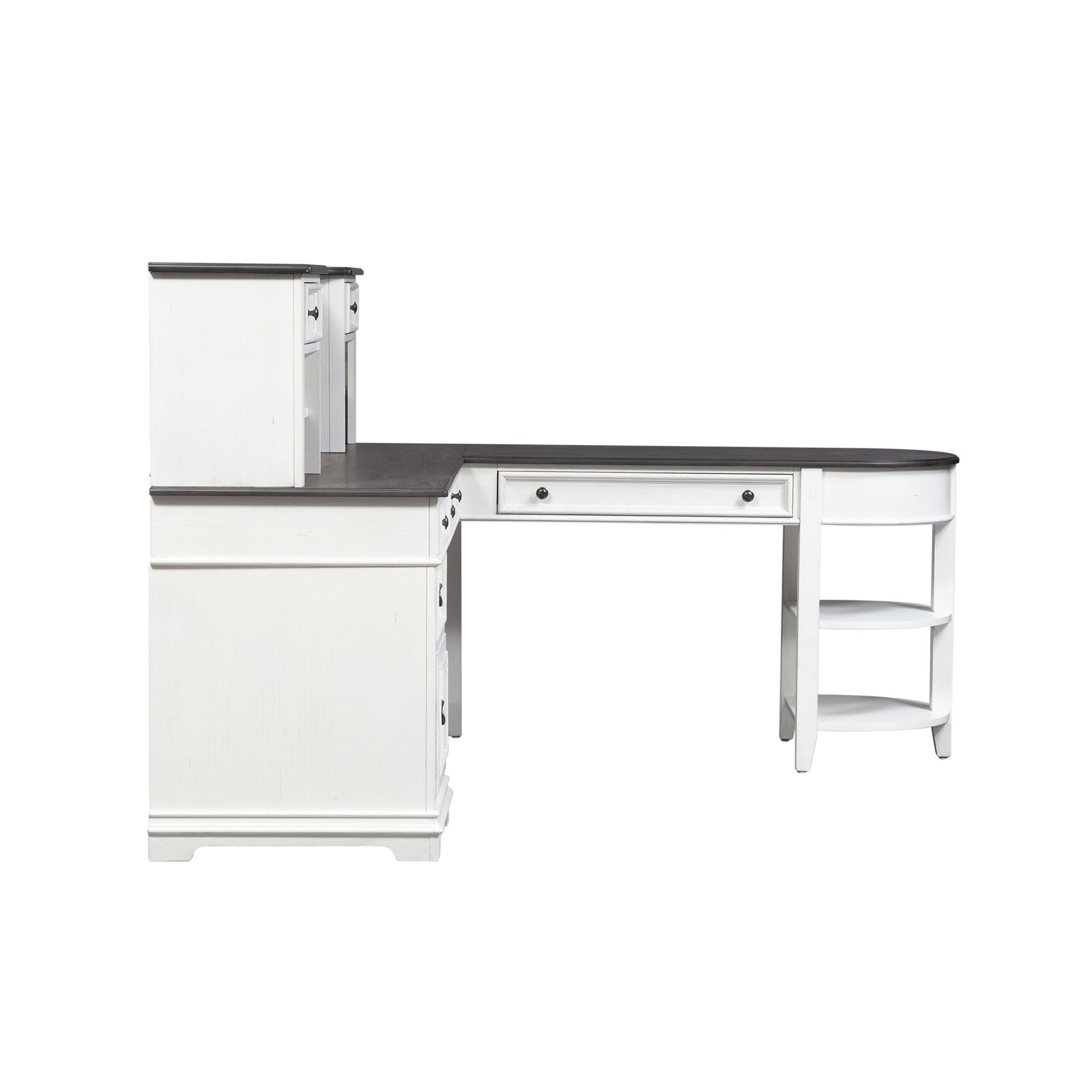 Allyson Park - L Shaped Desk Set With Hutch - White