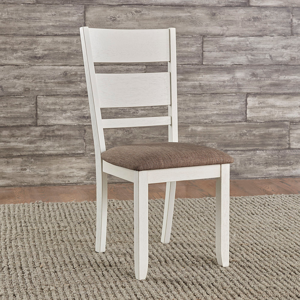 Brook Bay - Slat Back Upholstered Side Chair - White