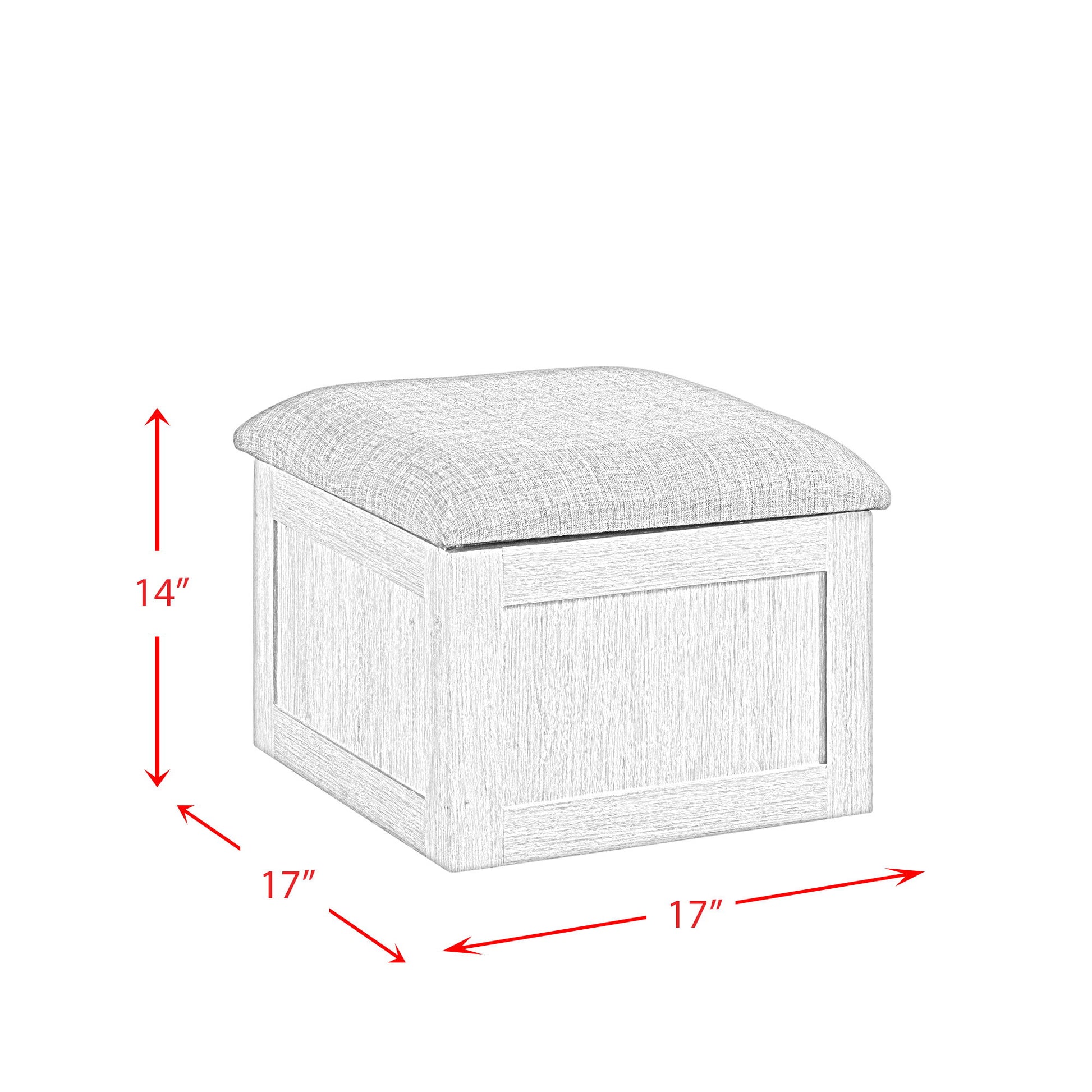 Uster - Coffee Table With Four Storage Stools - Grey