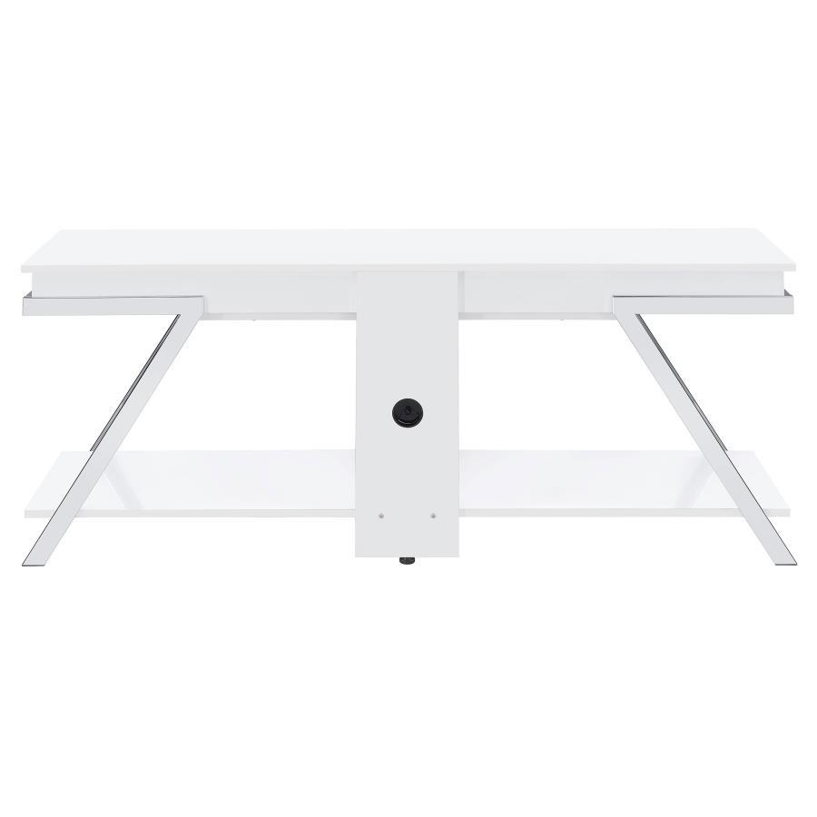 Marcia - 1-Drawer Wood TV Stand - White High Gloss
