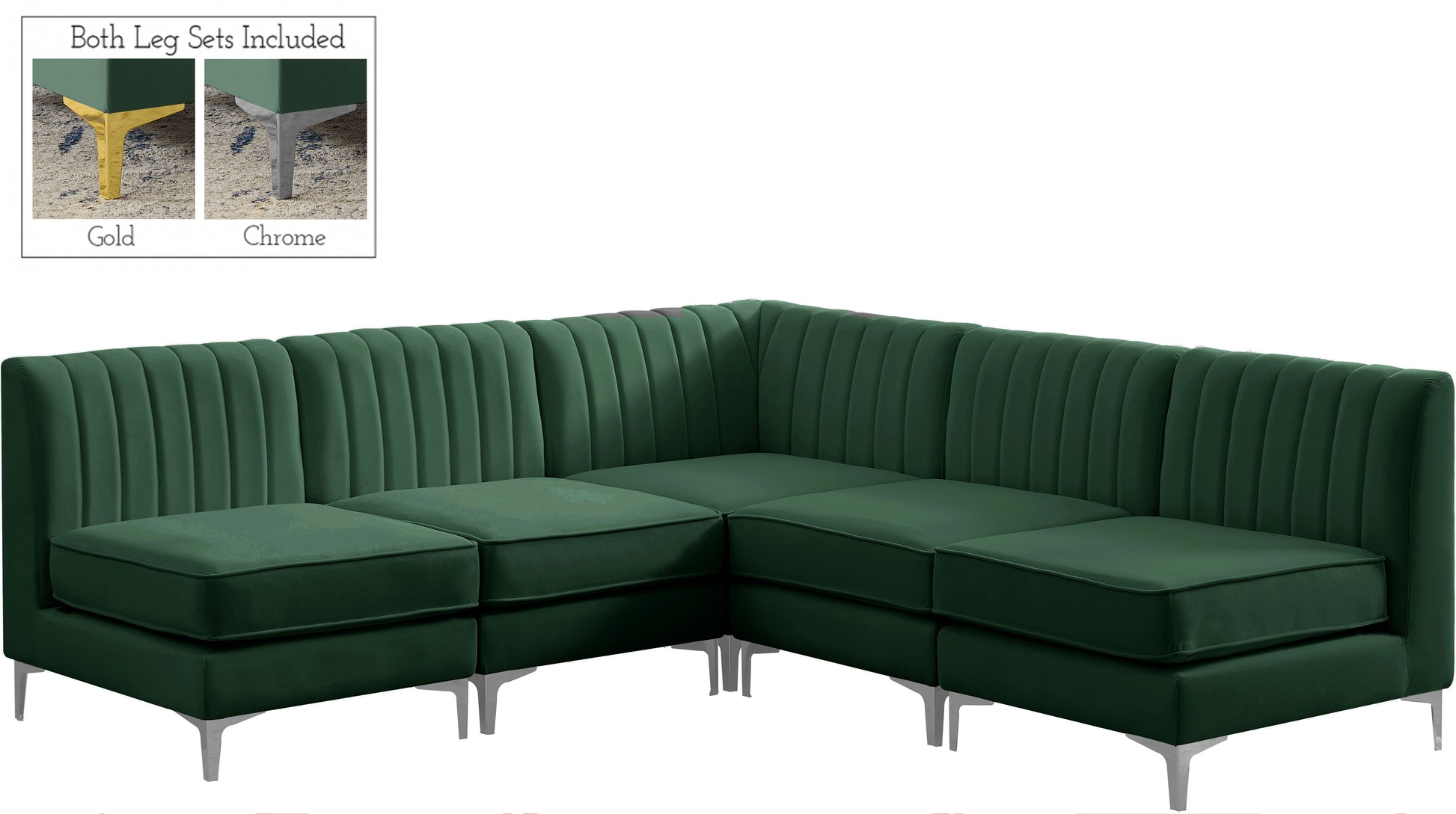 Alina - 5 Piece Armless Sectional