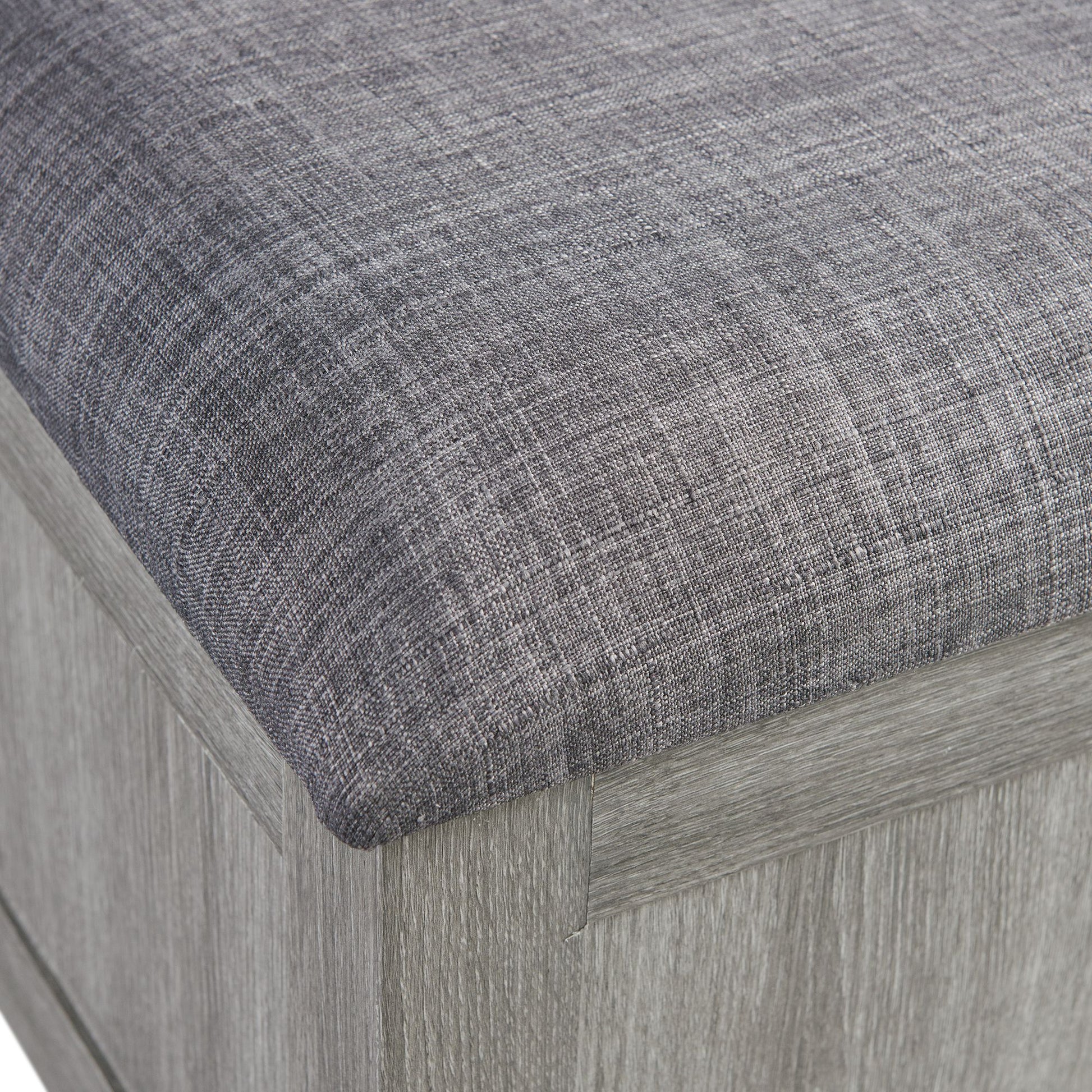 Uster - Coffee Table With Four Storage Stools - Grey