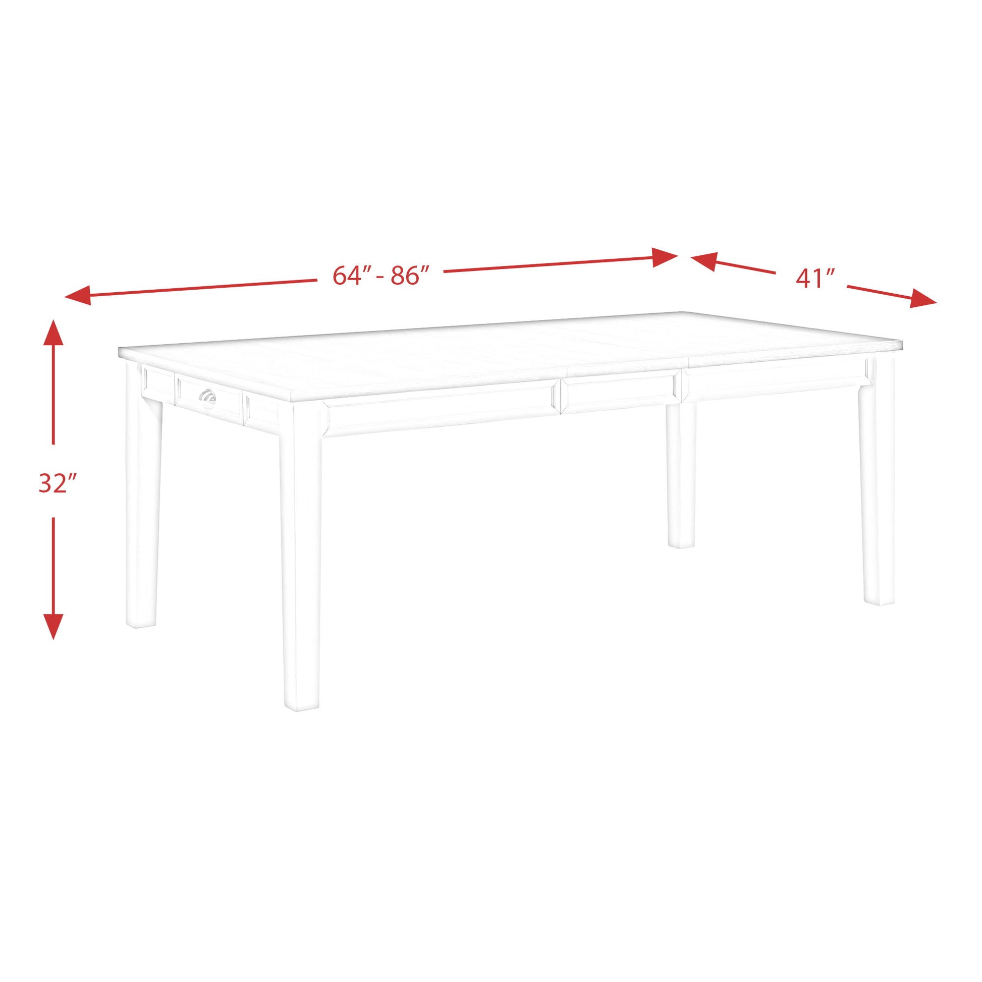Kayla - Two Tone Dining Table With Storage